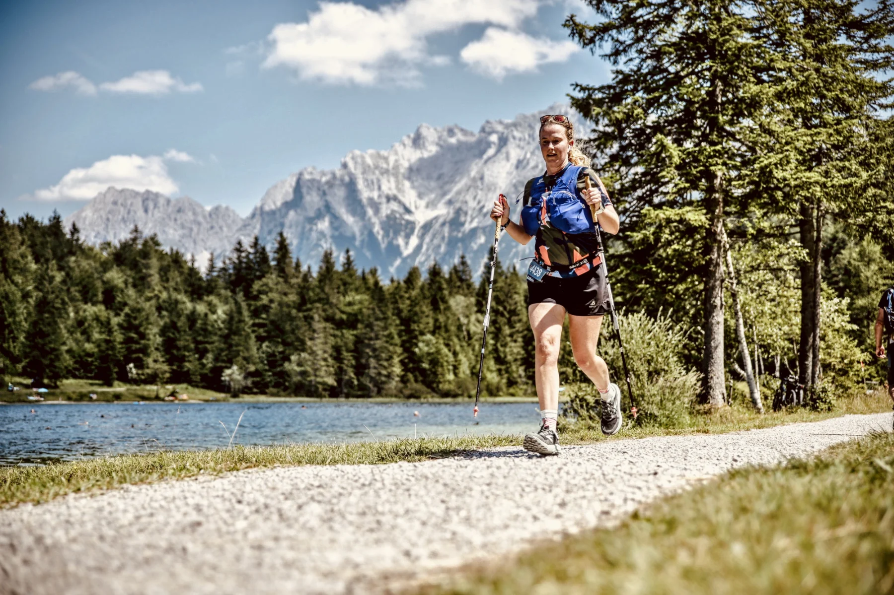 Female Trailrunner in the Alps